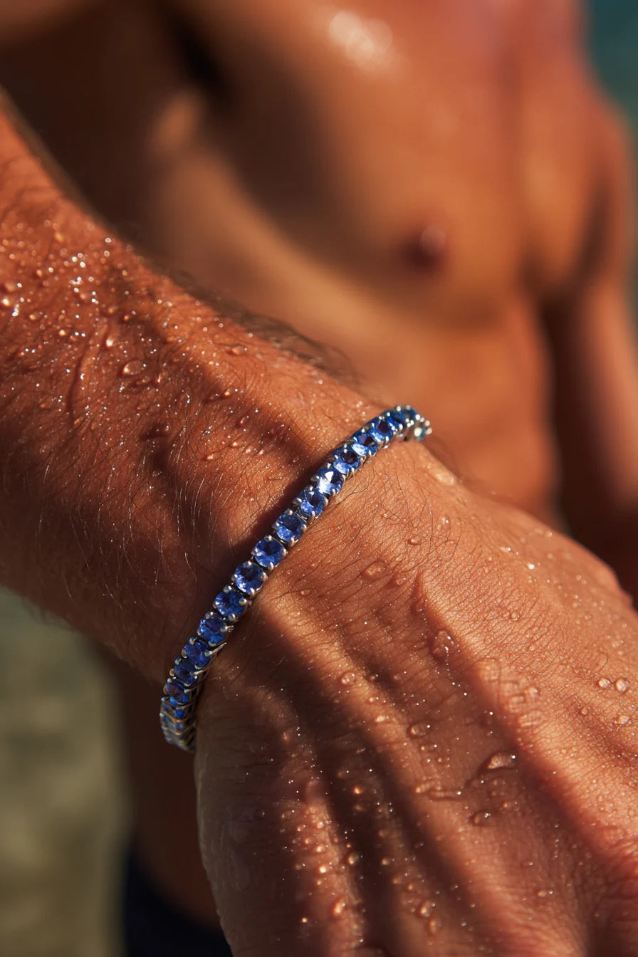 Tennis Bracelet Sapphire Blue