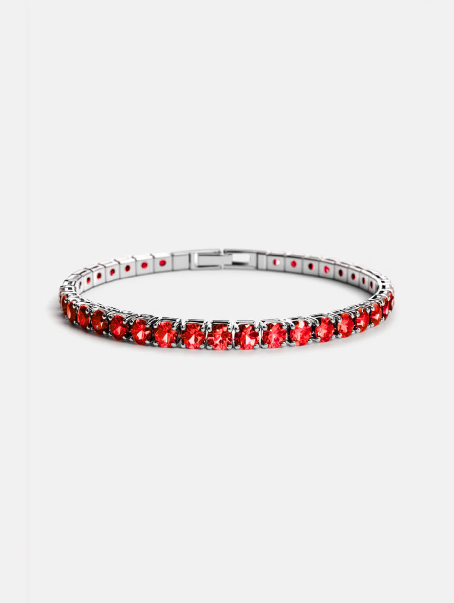 Tennis Bracelet Crimson Red