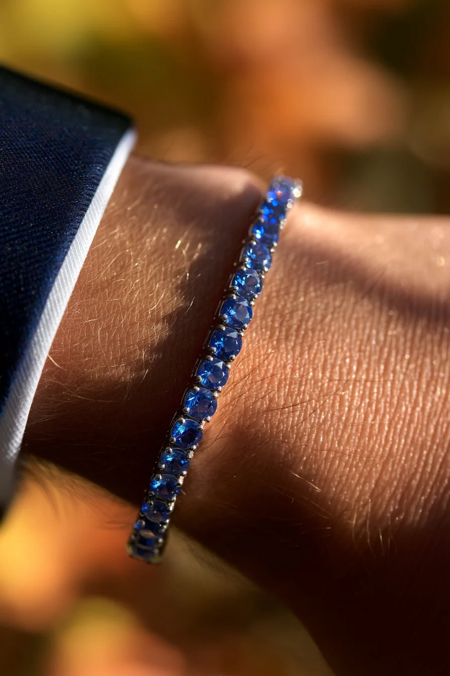 Tennis Bracelet Sapphire Blue