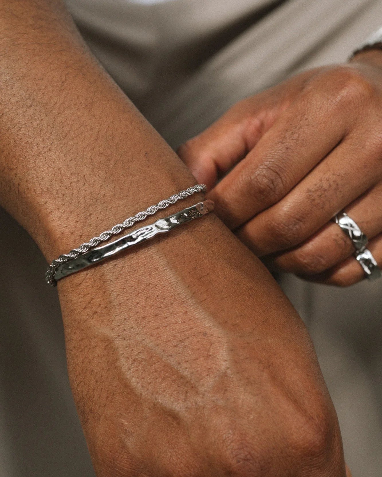 Melted Cuff Silver
