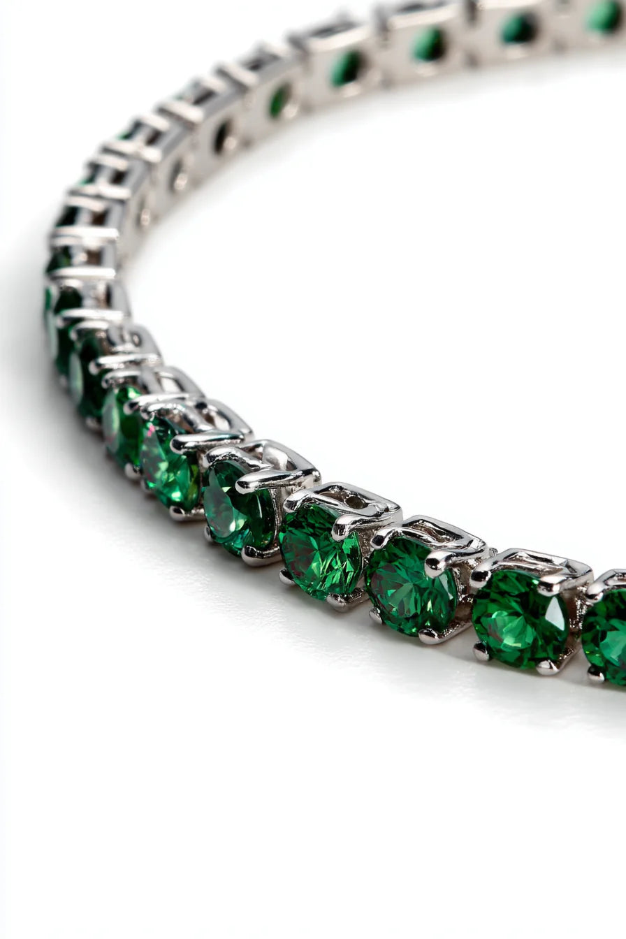 Tennis Bracelet Emerald Green