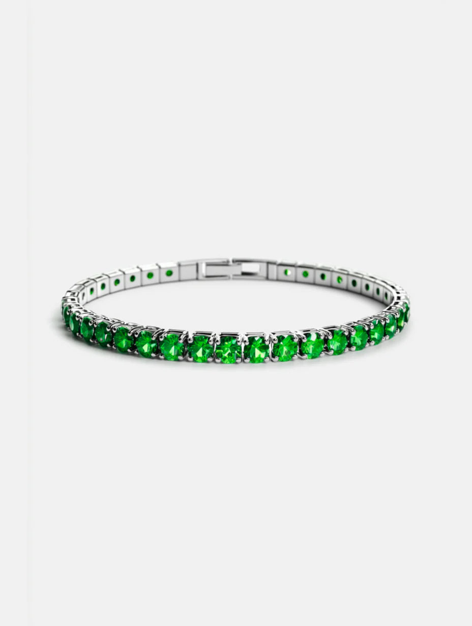 Tennis Bracelet Emerald Green