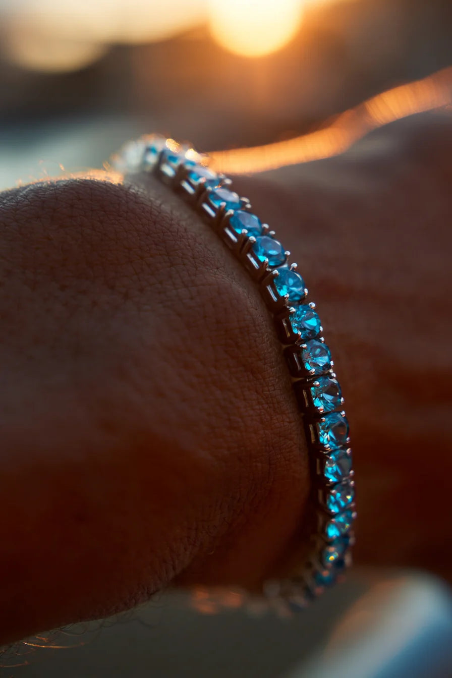 Tennis Bracelet Deep Sea Blue