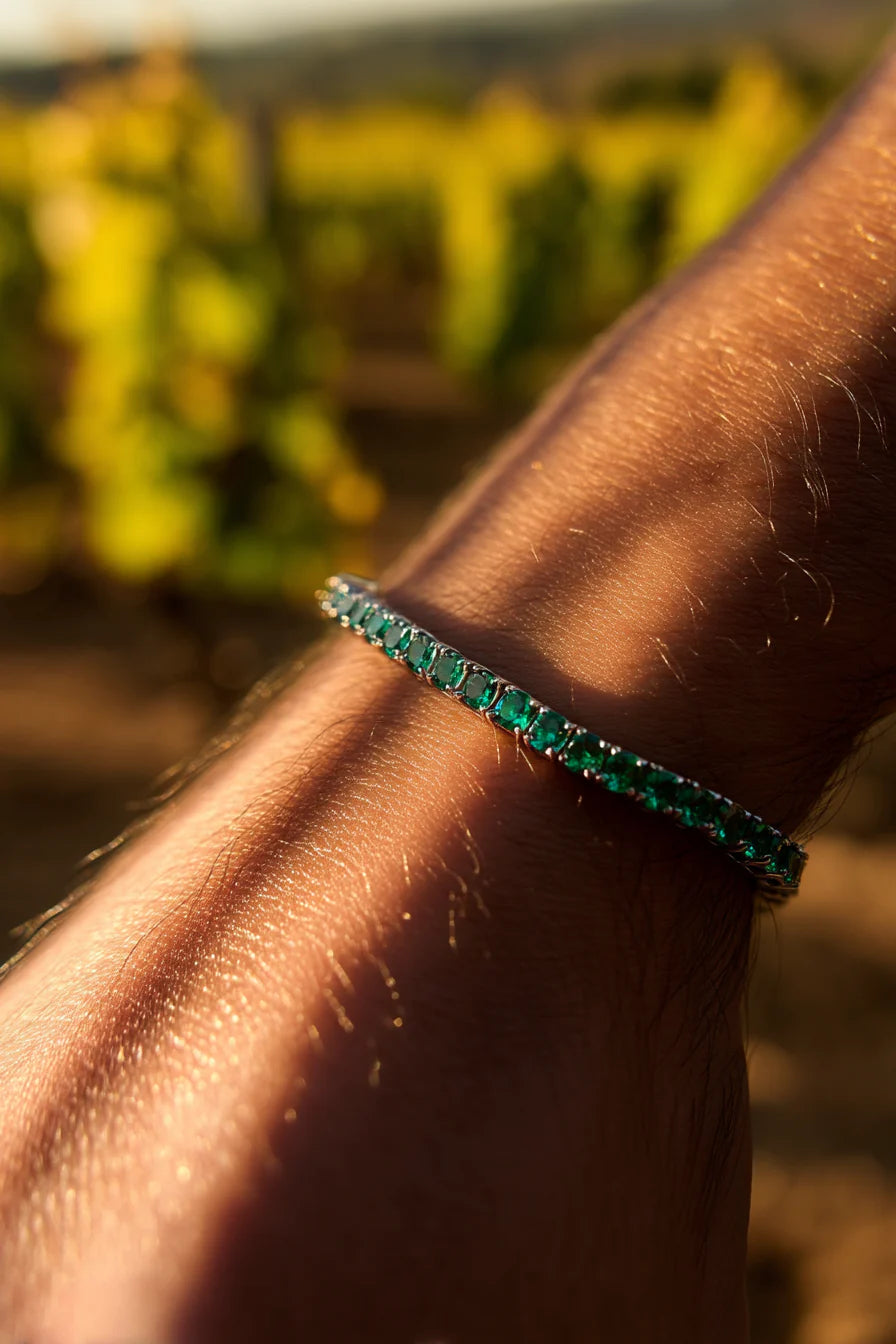 Tennis Bracelet Emerald Green