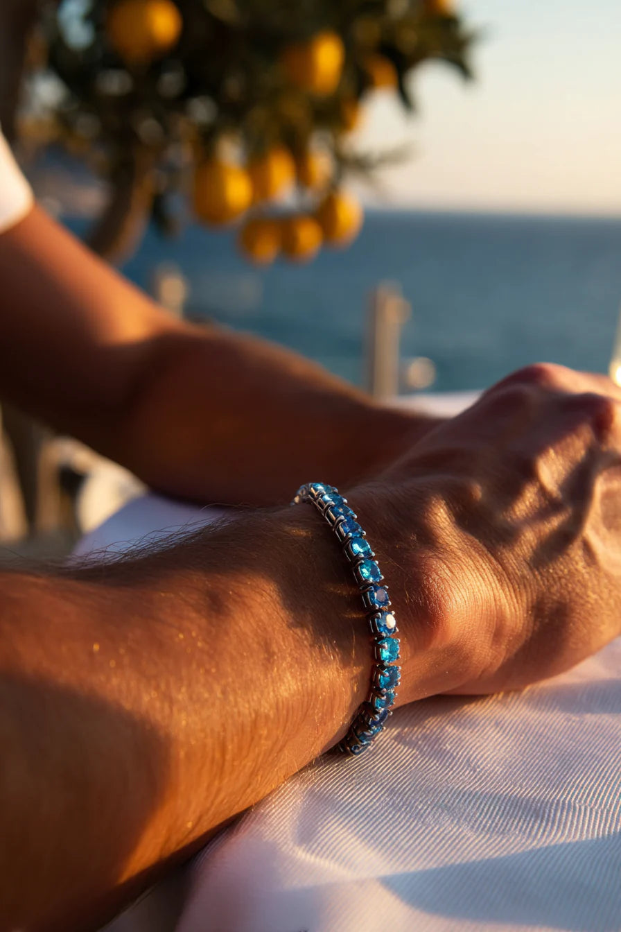 Tennis Bracelet Deep Sea Blue