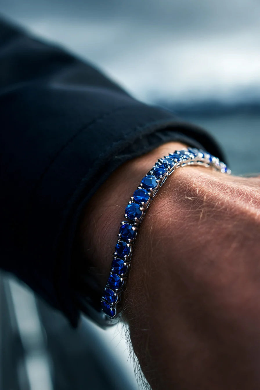 Tennis Bracelet Sapphire Blue